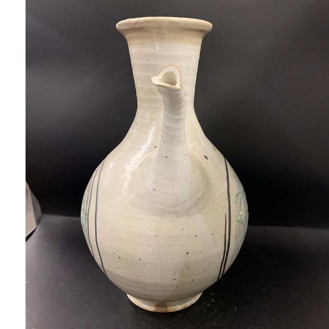 Studio Art Pottery Enamel Pitcher - 5