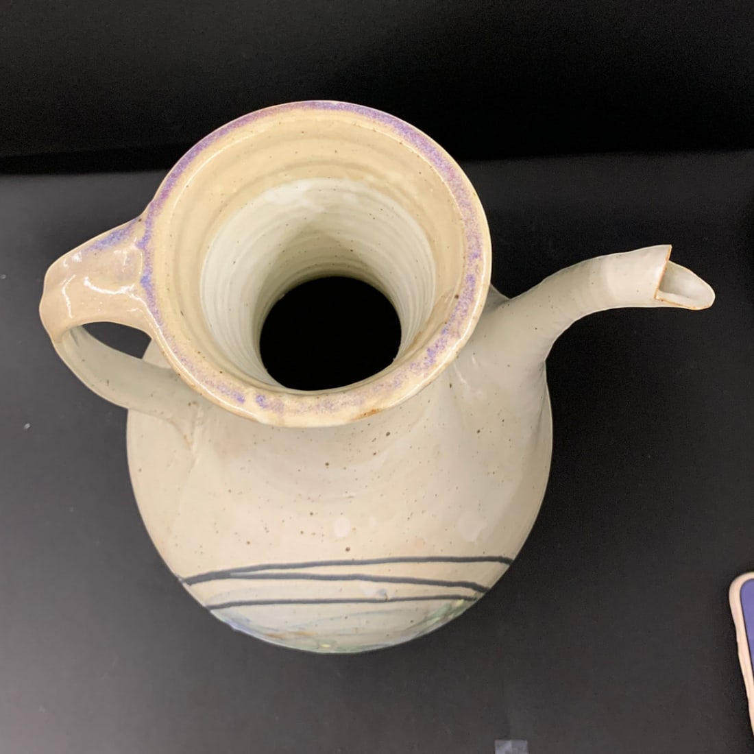 Studio Art Pottery Enamel Pitcher - 6