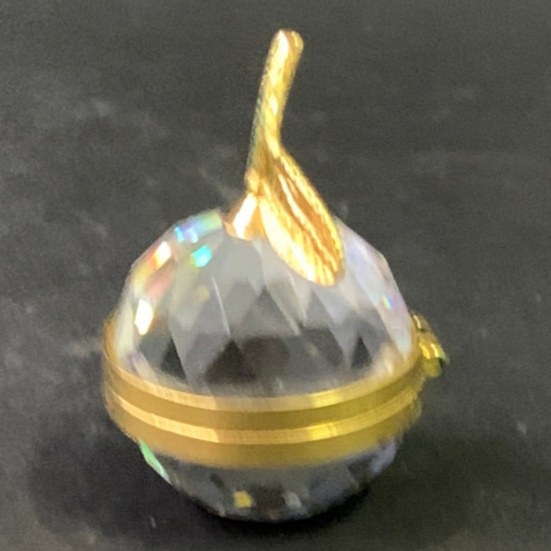 Miniature Crystal Apple Compact Mirror - 2