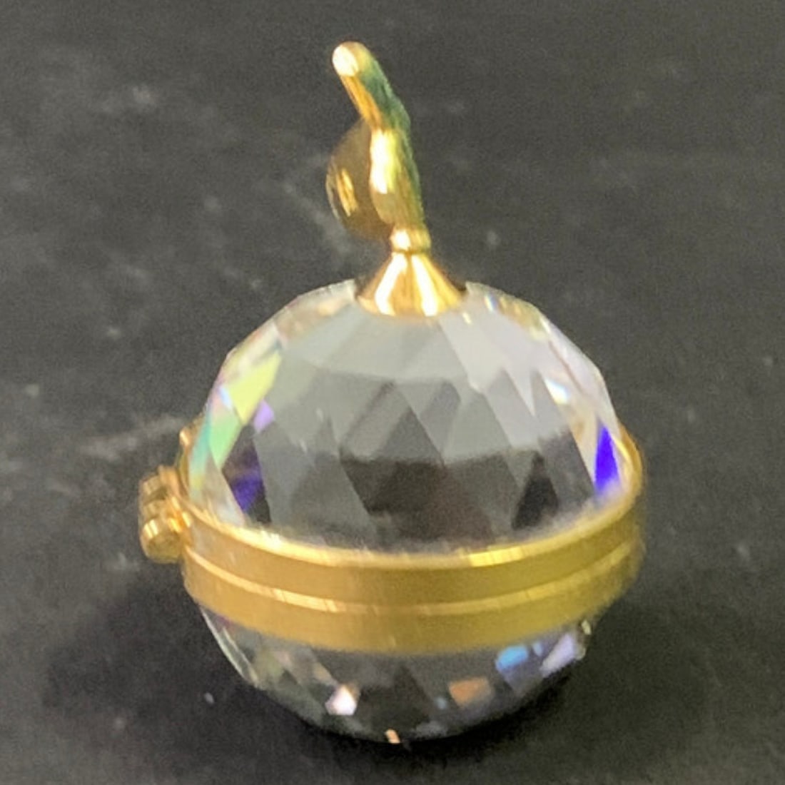 Miniature Crystal Apple Compact Mirror - 4