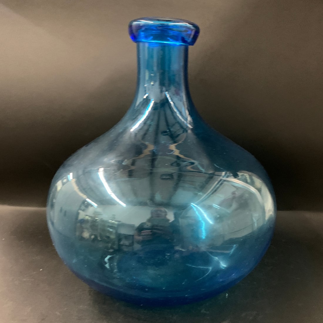 Studio Blown Glass Demijohn Bottle - 4