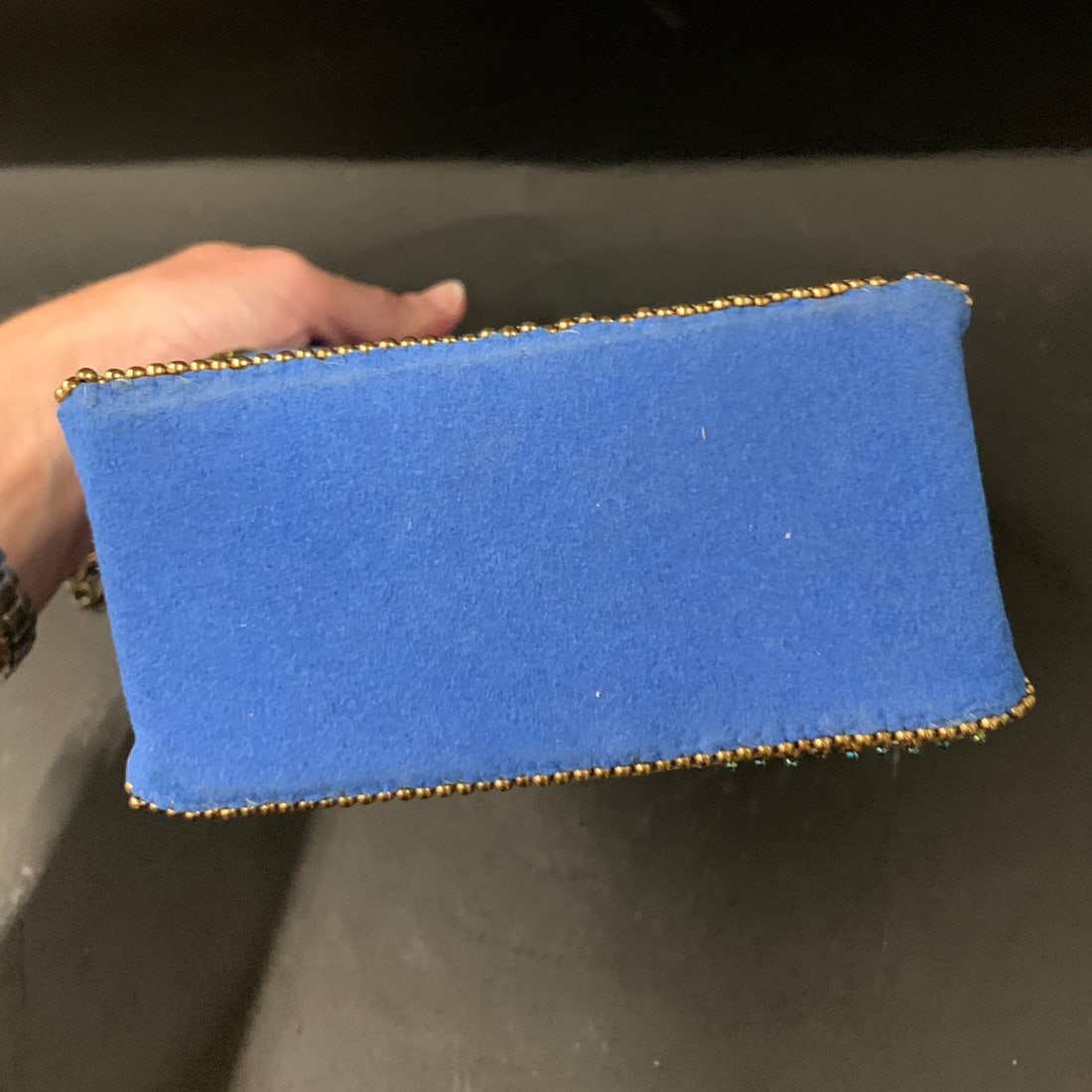 Blue Handcrafted Clutch - 5