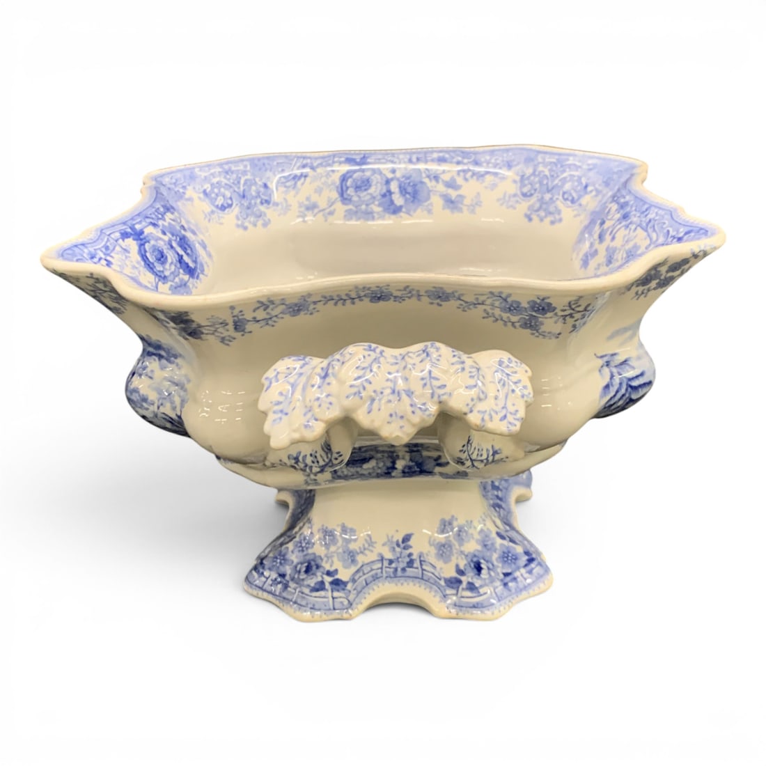 Blue Transferware Soup Tureen - 3
