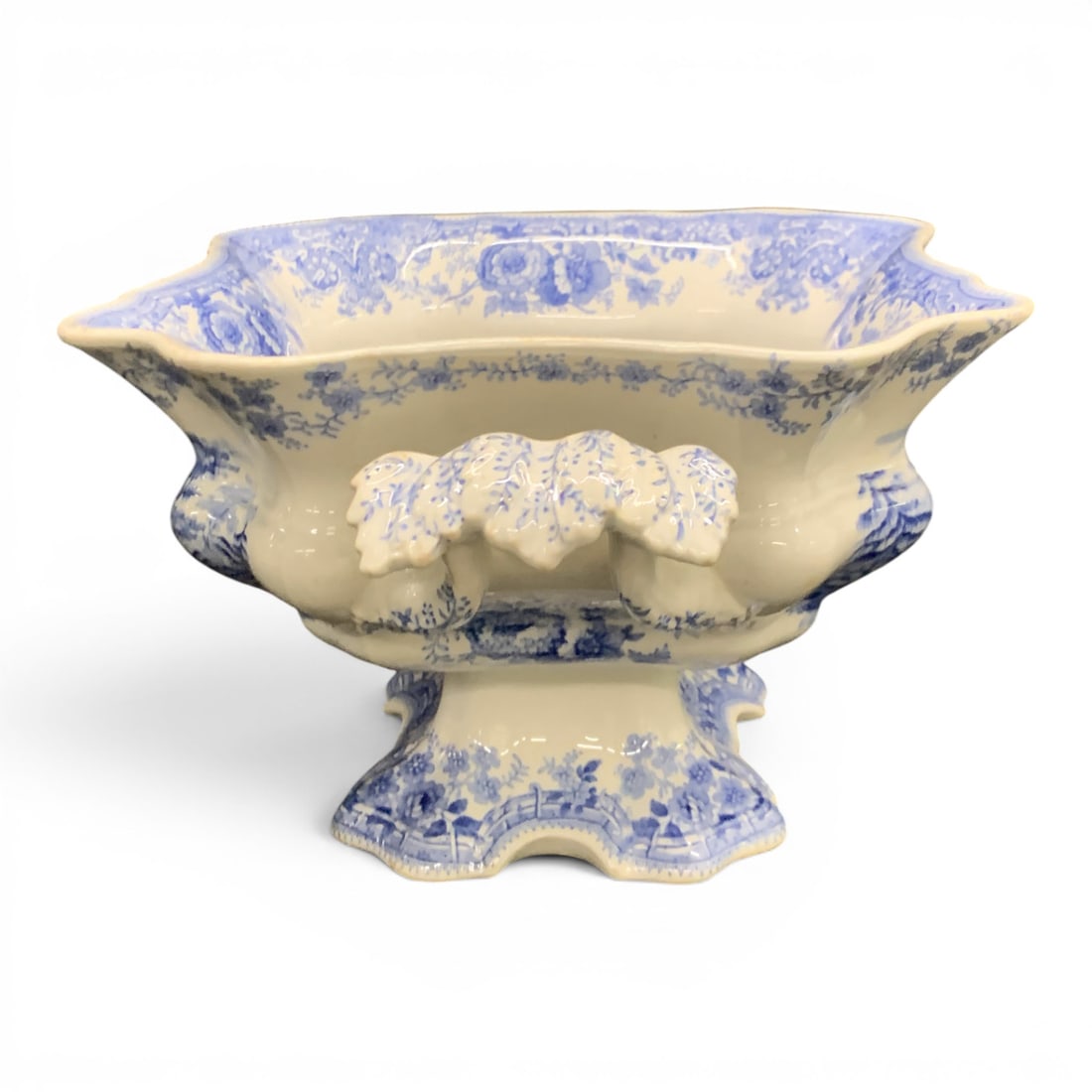 Blue Transferware Soup Tureen - 5