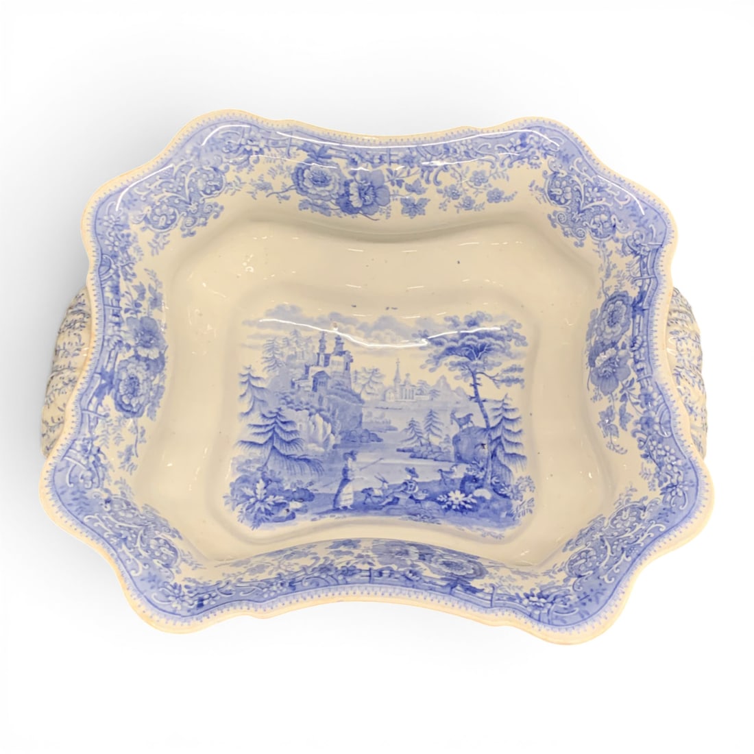 Blue Transferware Soup Tureen - 6