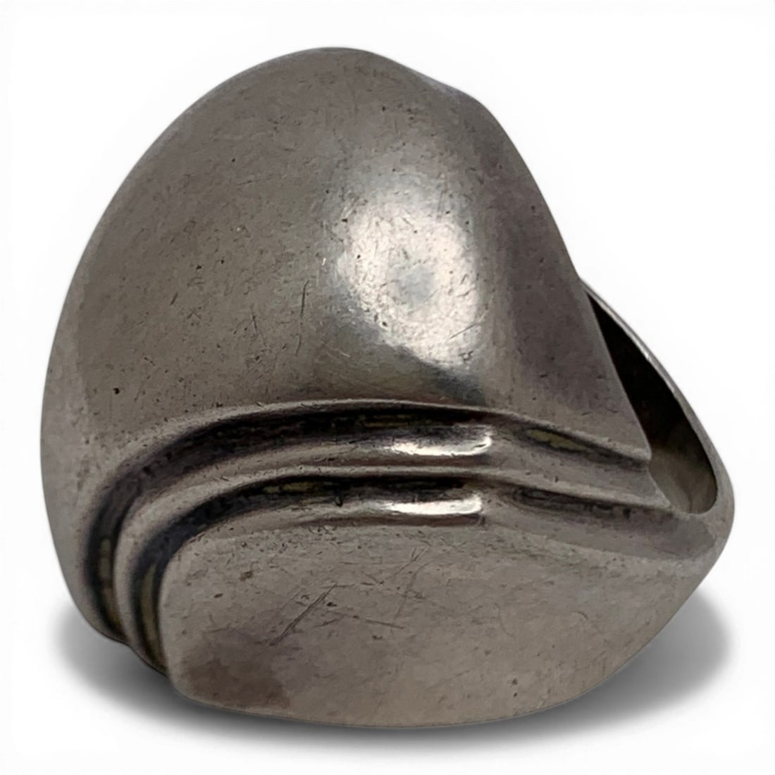 Large Sterling Silver Ring - 4