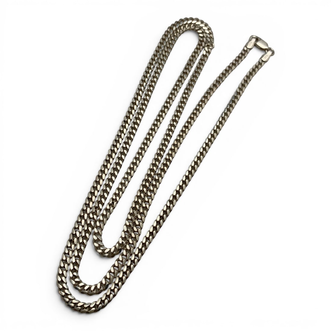 Sterling Silver Italian Link Necklace: Sterling Silver Italian Link Necklace Marked 925 - 30" Long - 21.2 Grams