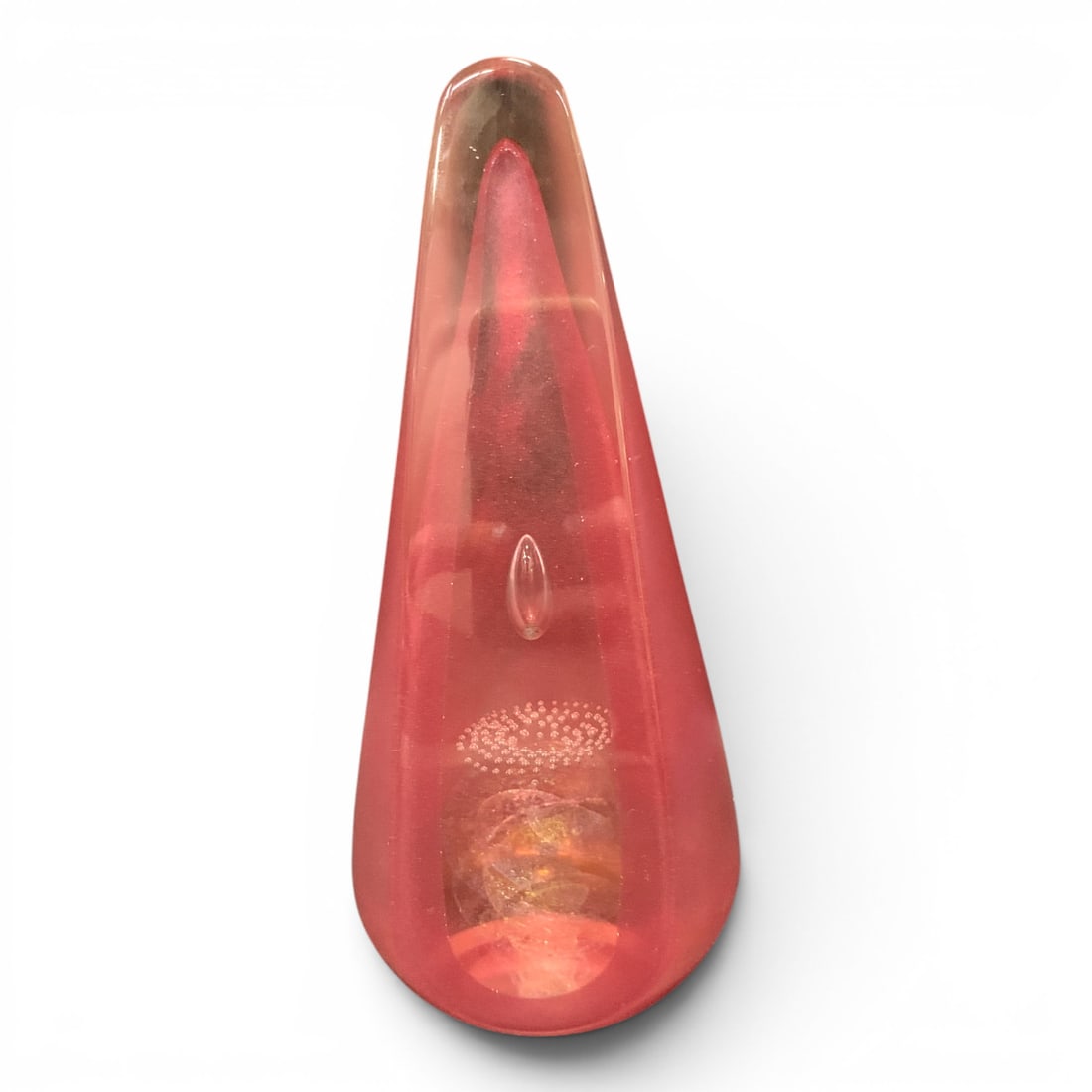 Pink Art Glass Bubble Paperweight (1 of 7)