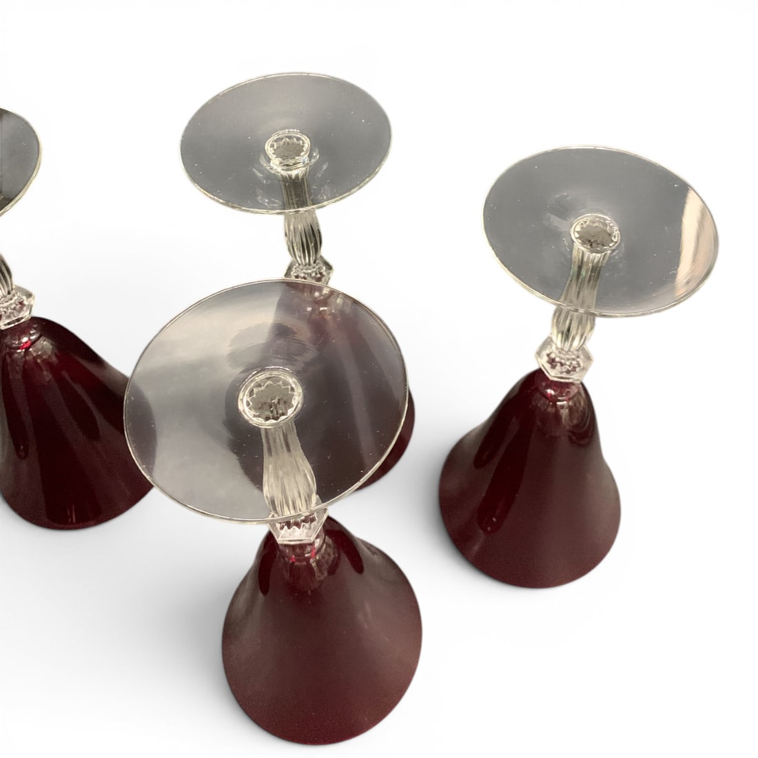 6 Vintage Morgantown Monroe Ruby Red Goblets - 7