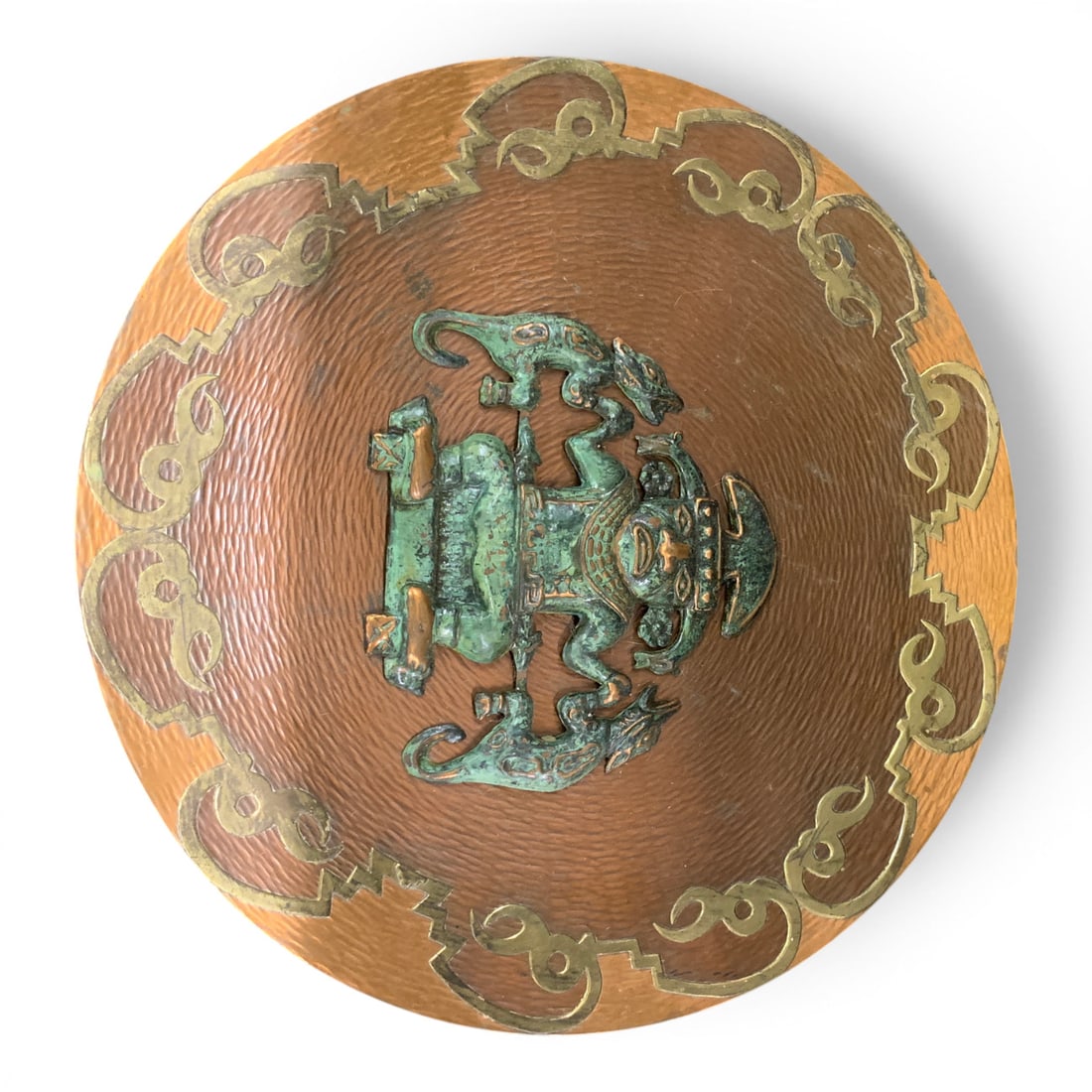 Decorative Copper & Brass Figural Hanging Charger (1 of 5)