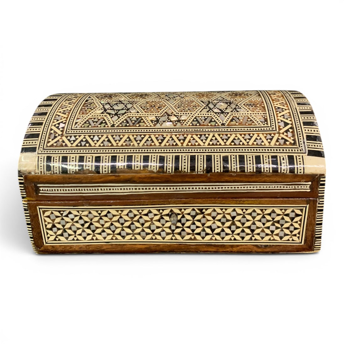 Vintage Inlaid Mother Of Pearl & Bone Box (1 of 8)