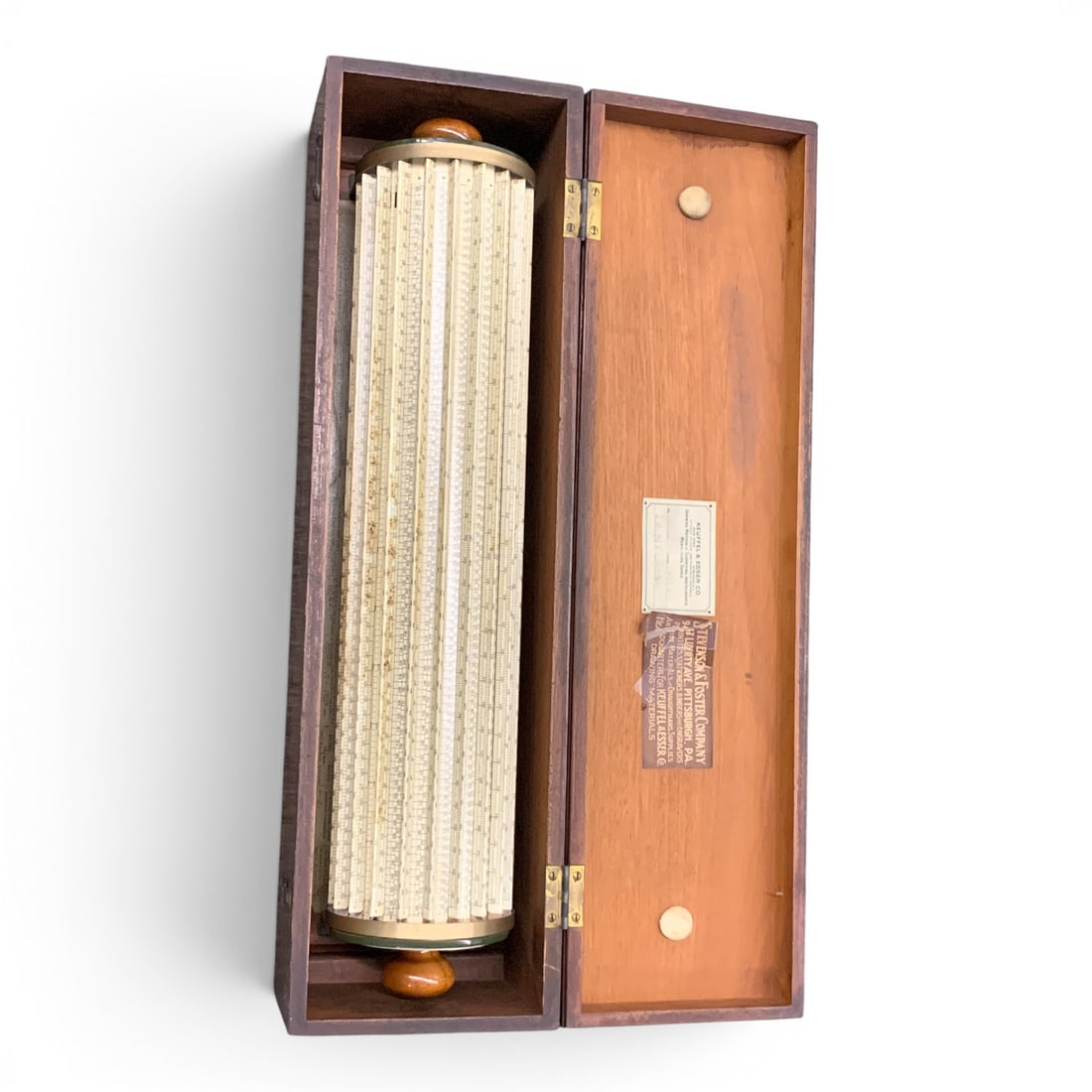 Thacher Cylindrical Slide Rule: Thacher Cylindrical Slide Rule Marked On Case: Keuffel & Esserco., New York, No. 4012, Serial 421524" Long