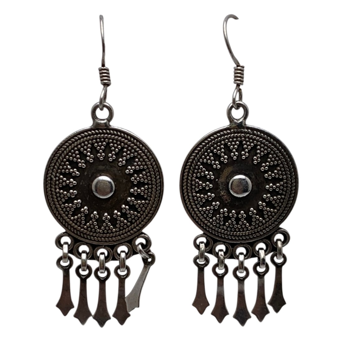 Pair Of Sterling Silver Dangle Earrings (1 of 4)