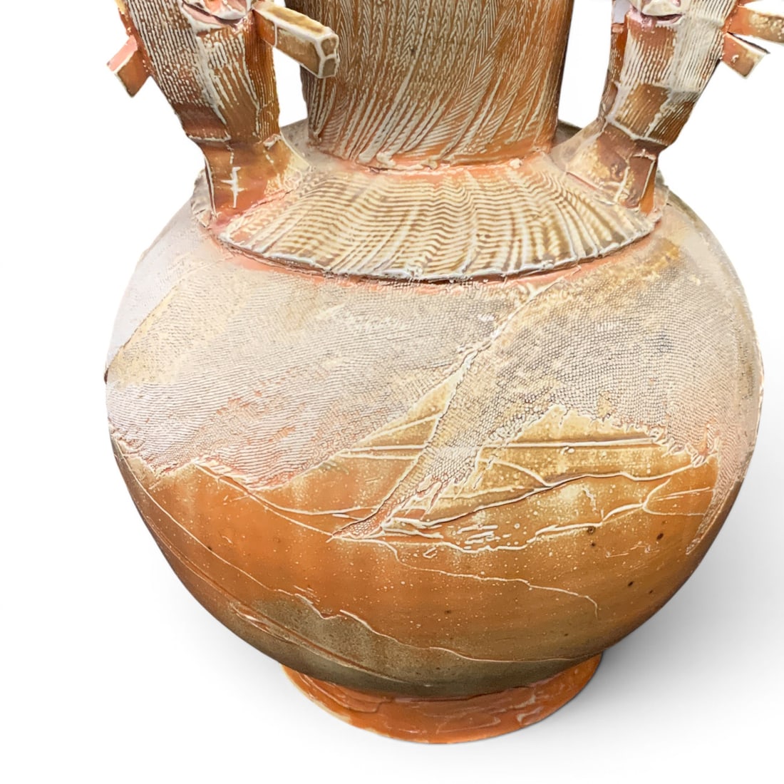 Signed Terracotta Art Pottery Fish Vase - 2