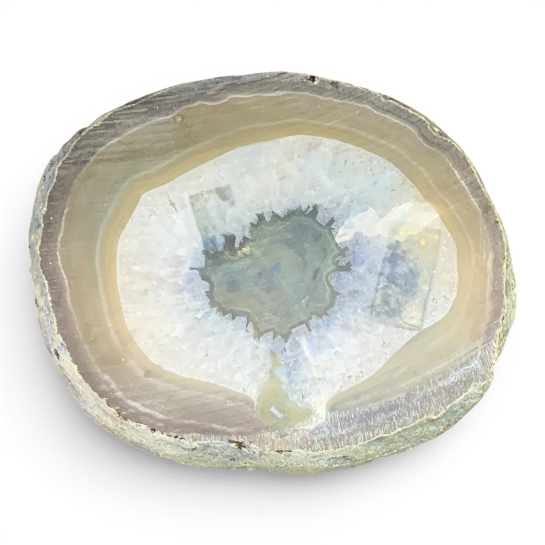Blue Dyed Agate Slice - 8