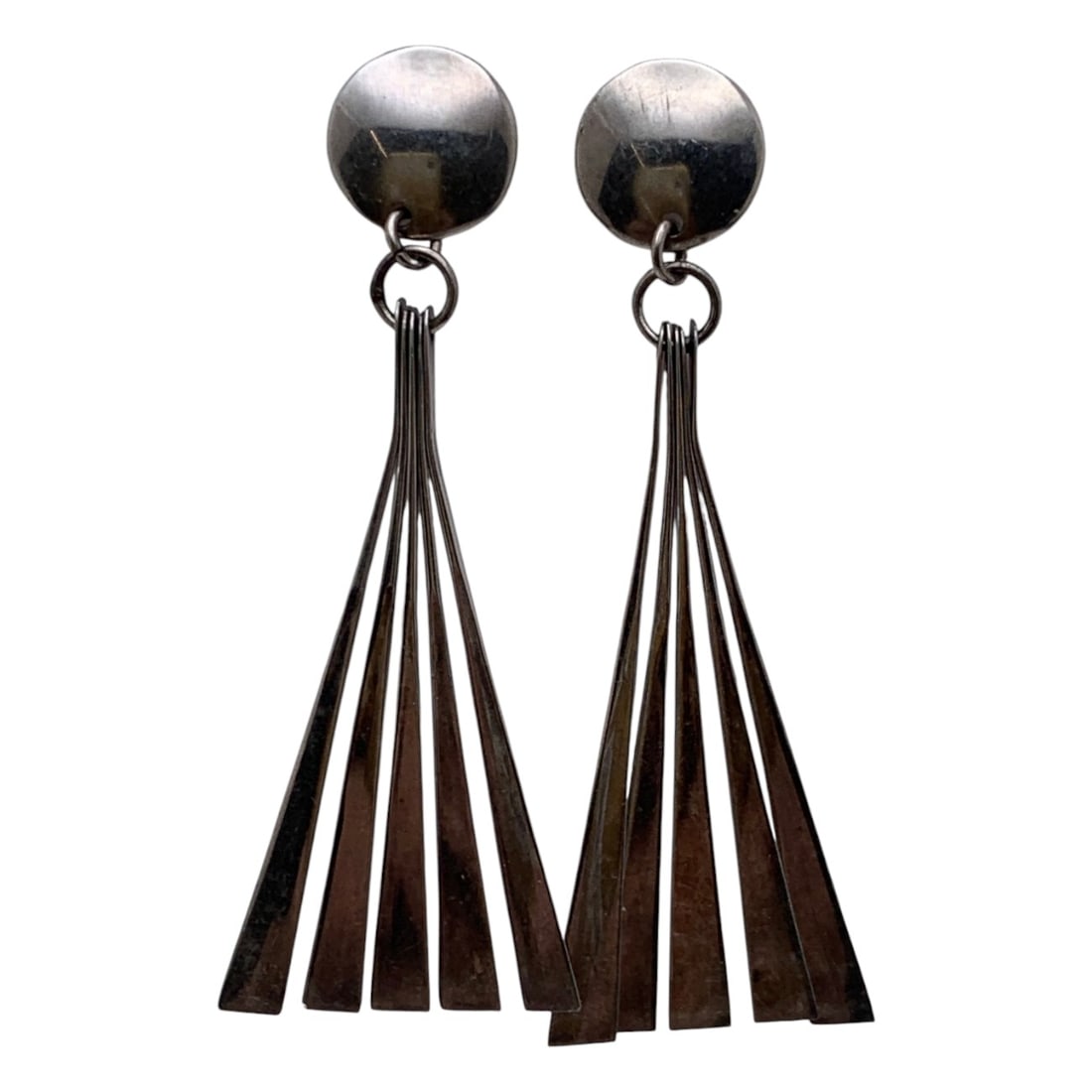 Pair Of Mexico Sterling Silver Dangle Earrings (1 of 3)