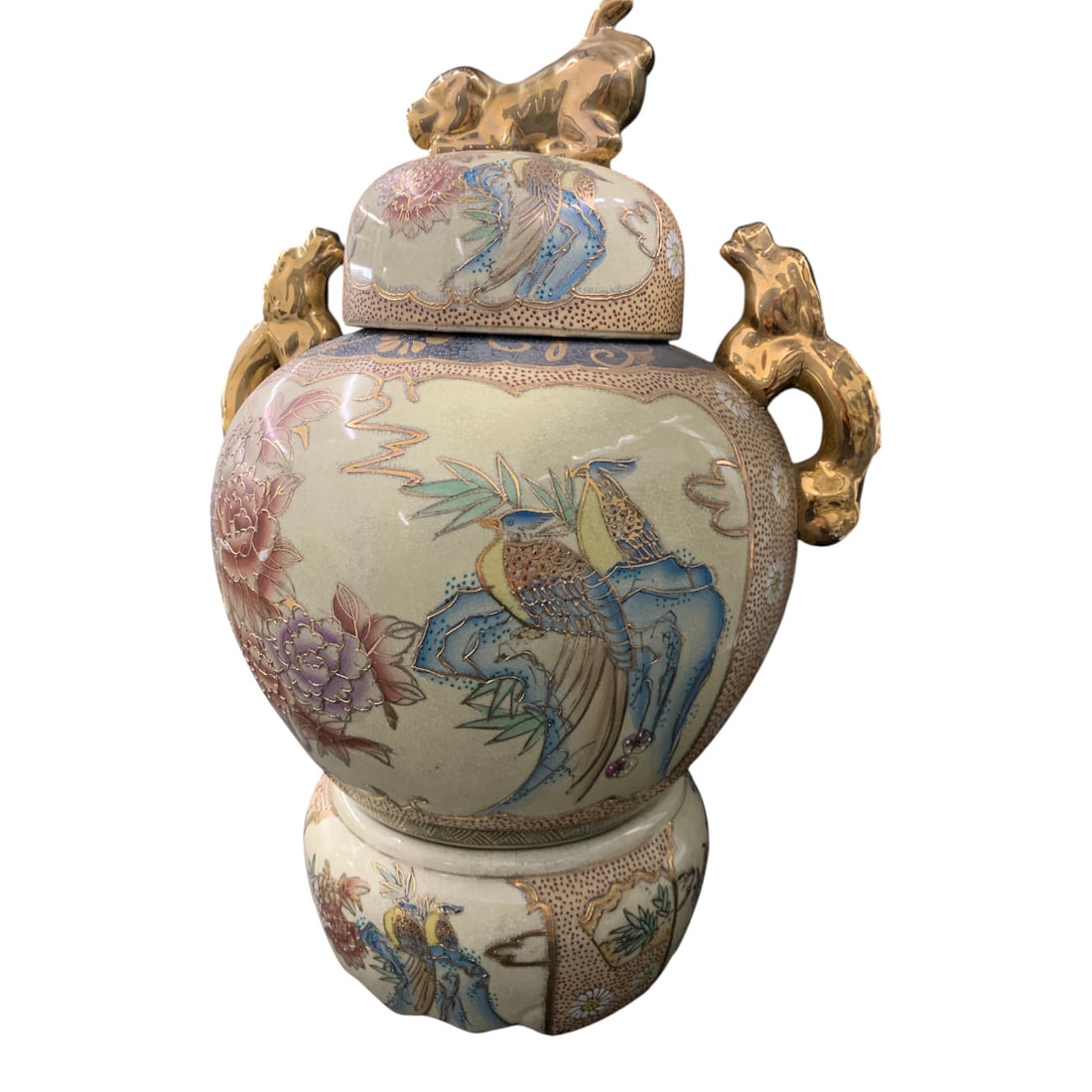 Large Royal Satsuma Earthenware Vase - 3