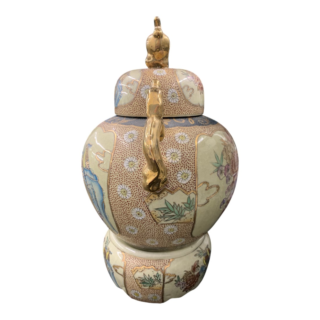 Large Royal Satsuma Earthenware Vase - 5