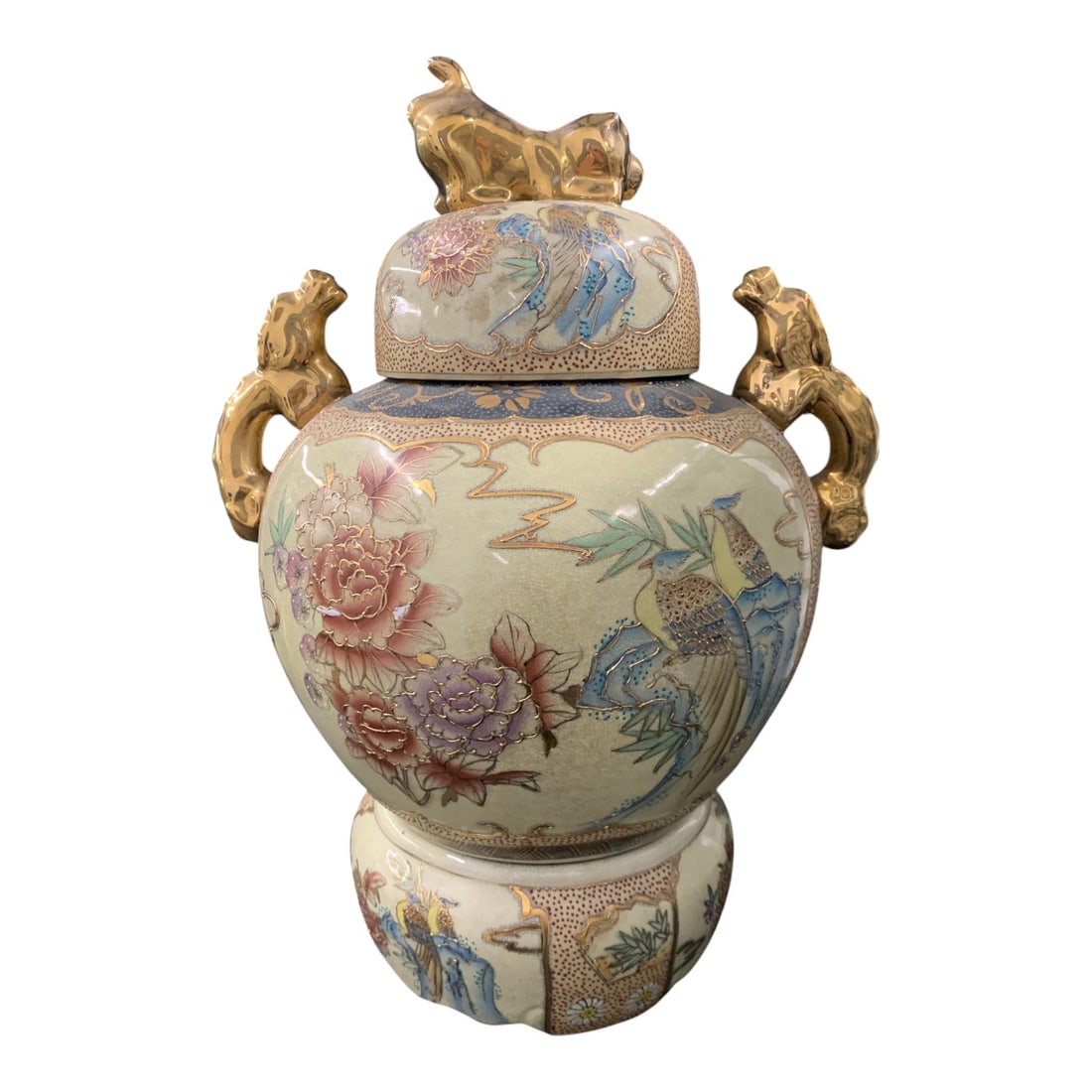 Large Royal Satsuma Earthenware Vase - 6