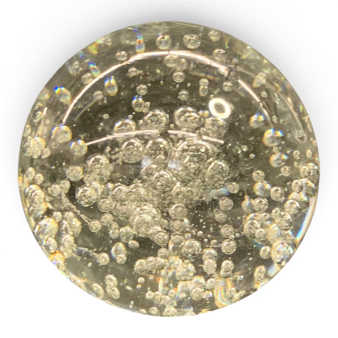 Clear Glass Bubble Paperweight - 2