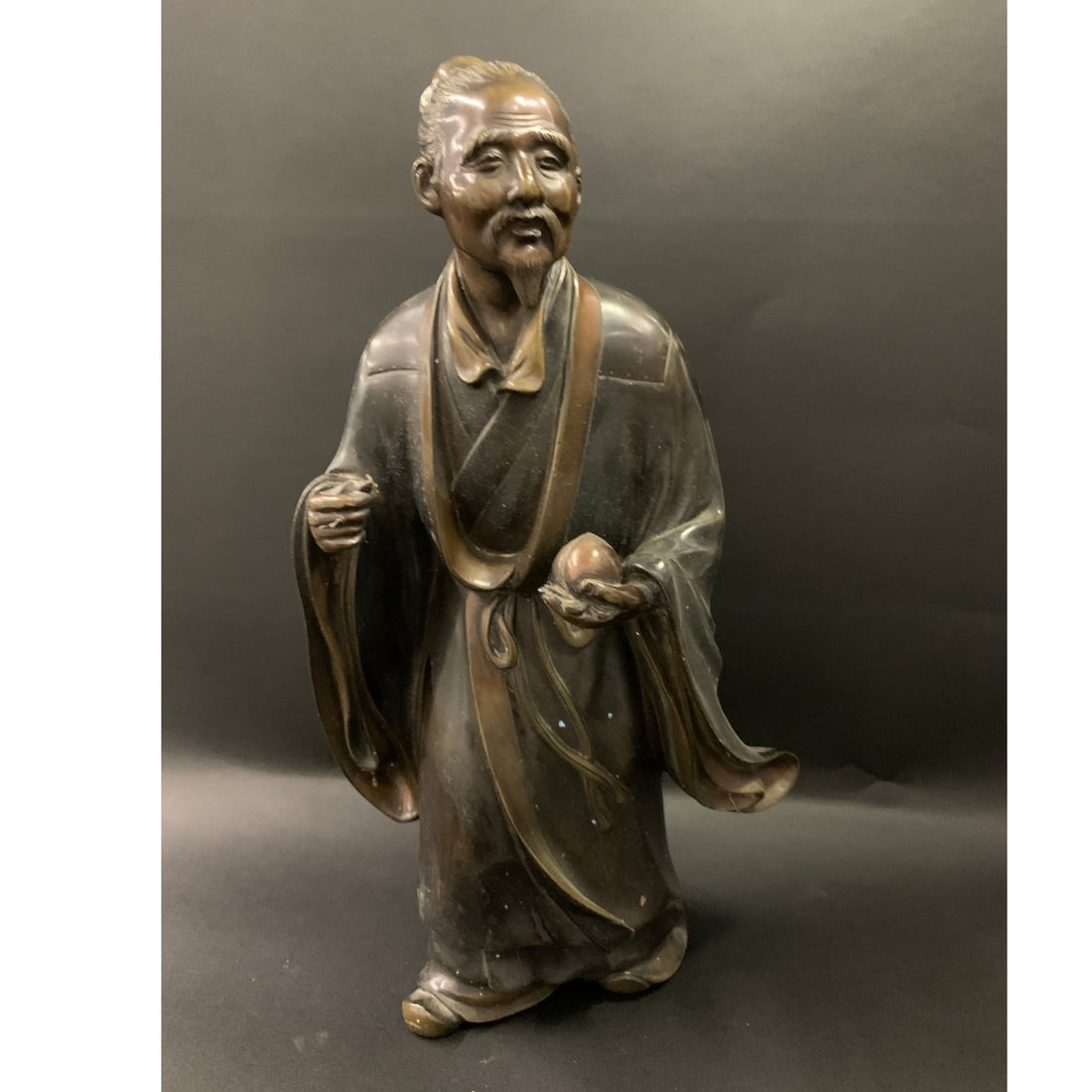 Japanese Bronze Scholar Statue (1 of 9)