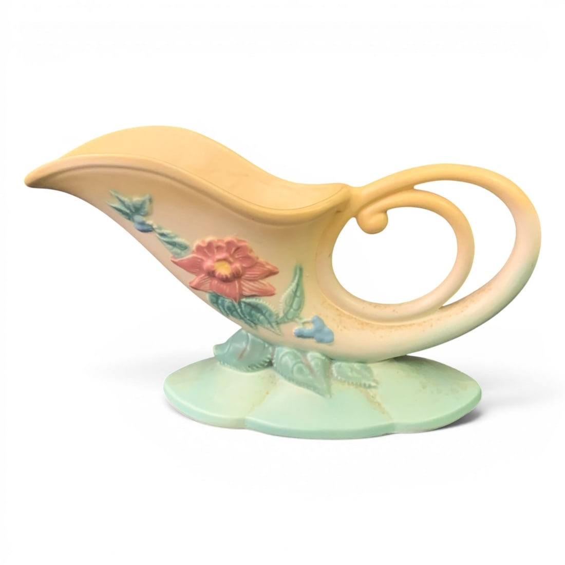 Hull Pottery "woodland" Cornucopia Vase (1 of 7)