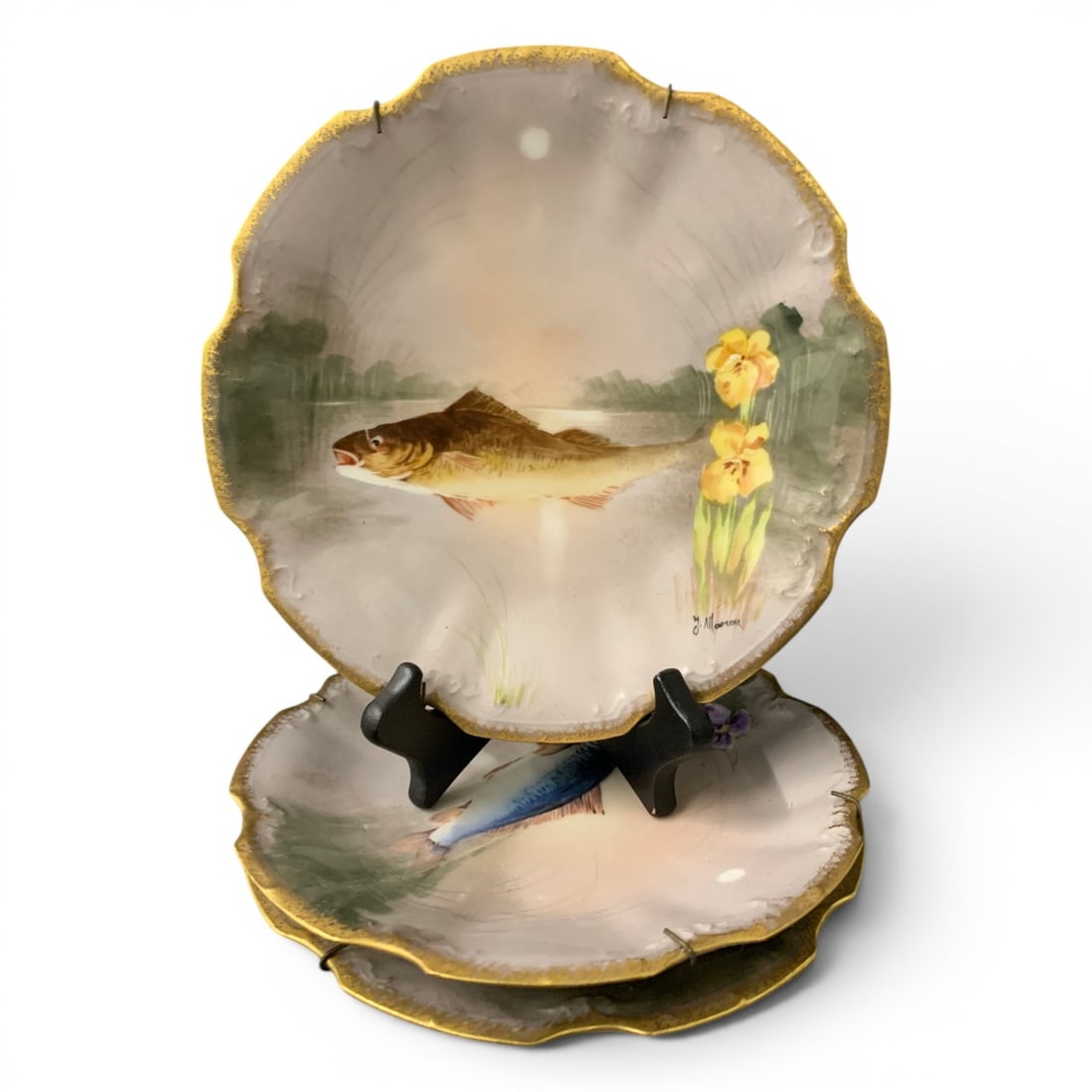 3 Limgoes France Fish Plates (1 of 9)