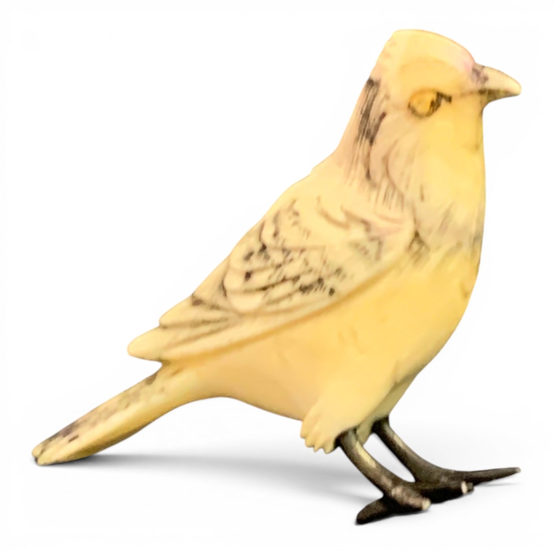 White & Black Resin Bird Sculpture (1 of 2)