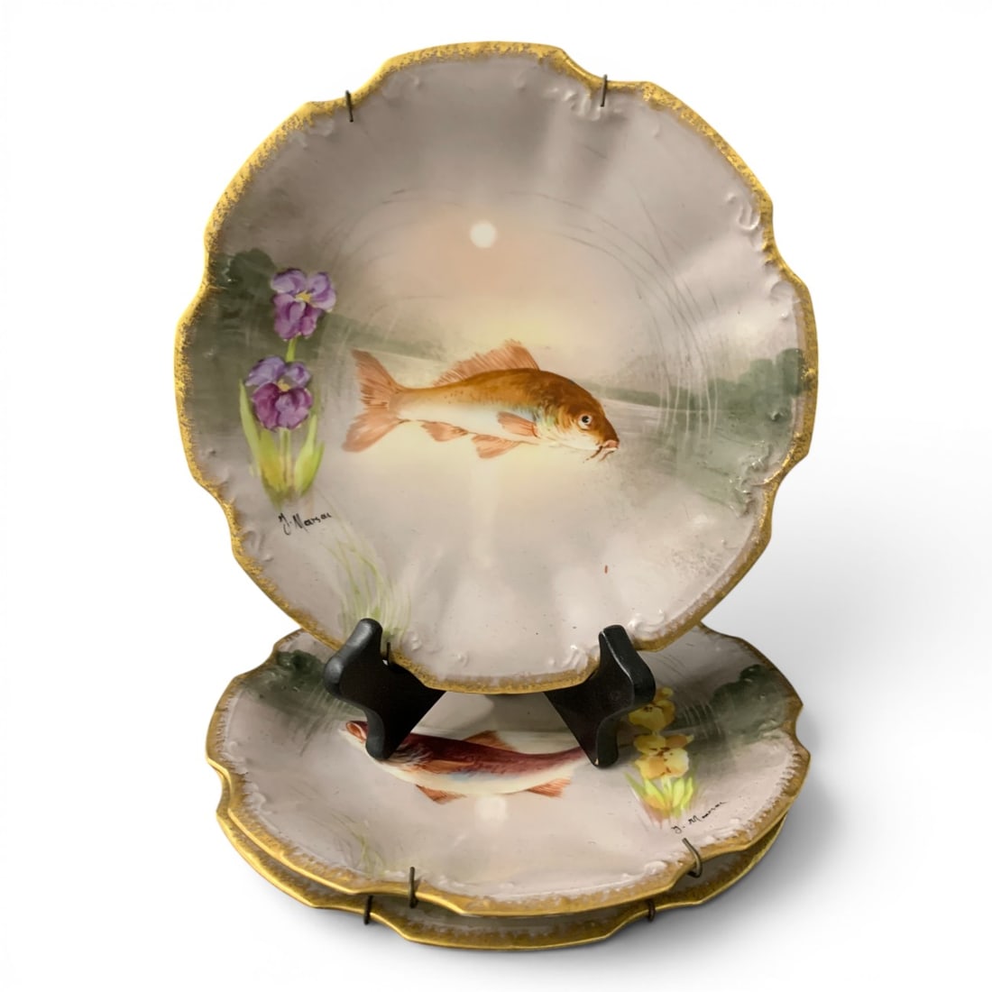 3 Limgoes France Fish Plates (1 of 10)