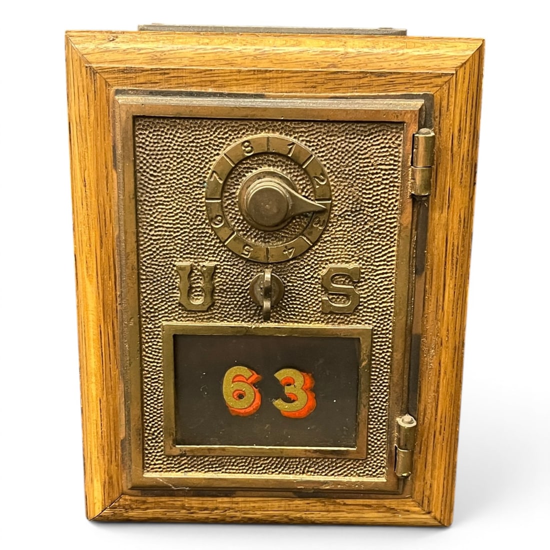 Vintage Wooden Post Office Box Coin Bank: Vintage Wooden Post Office Box Coin BankMarked On Tag: Created From Original United States Post Office Lockboxes, U.s.5 1/8" X 5" X 6 5/8"