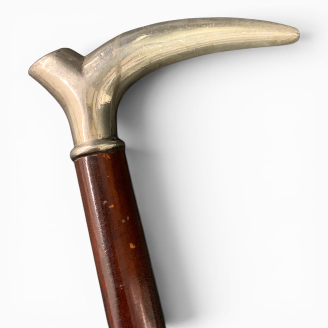 M. S. Shumann Wooden Cane With Sterling Handle (1 of 10)