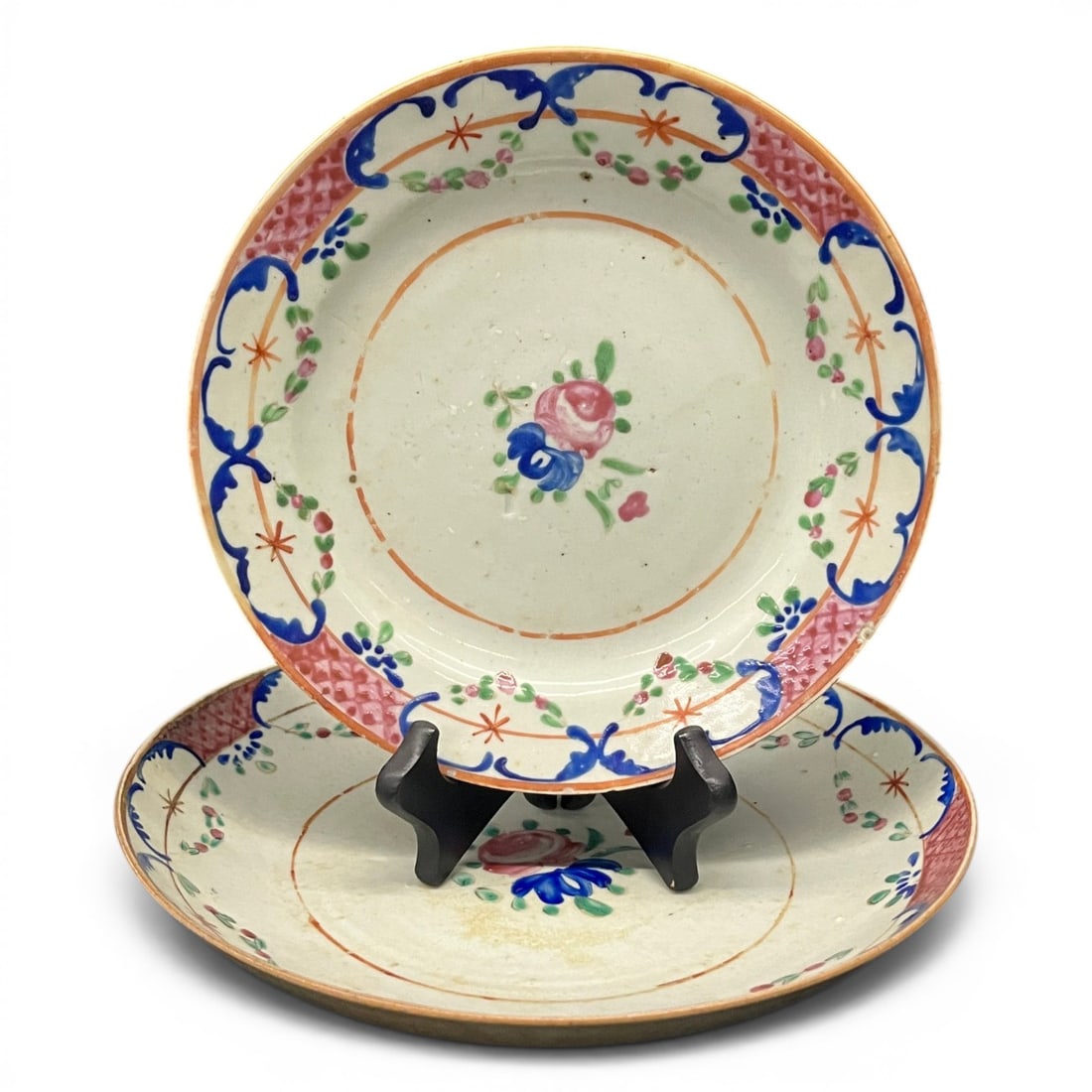 2 Antique Chinese Export Porcelain Plates (1 of 5)