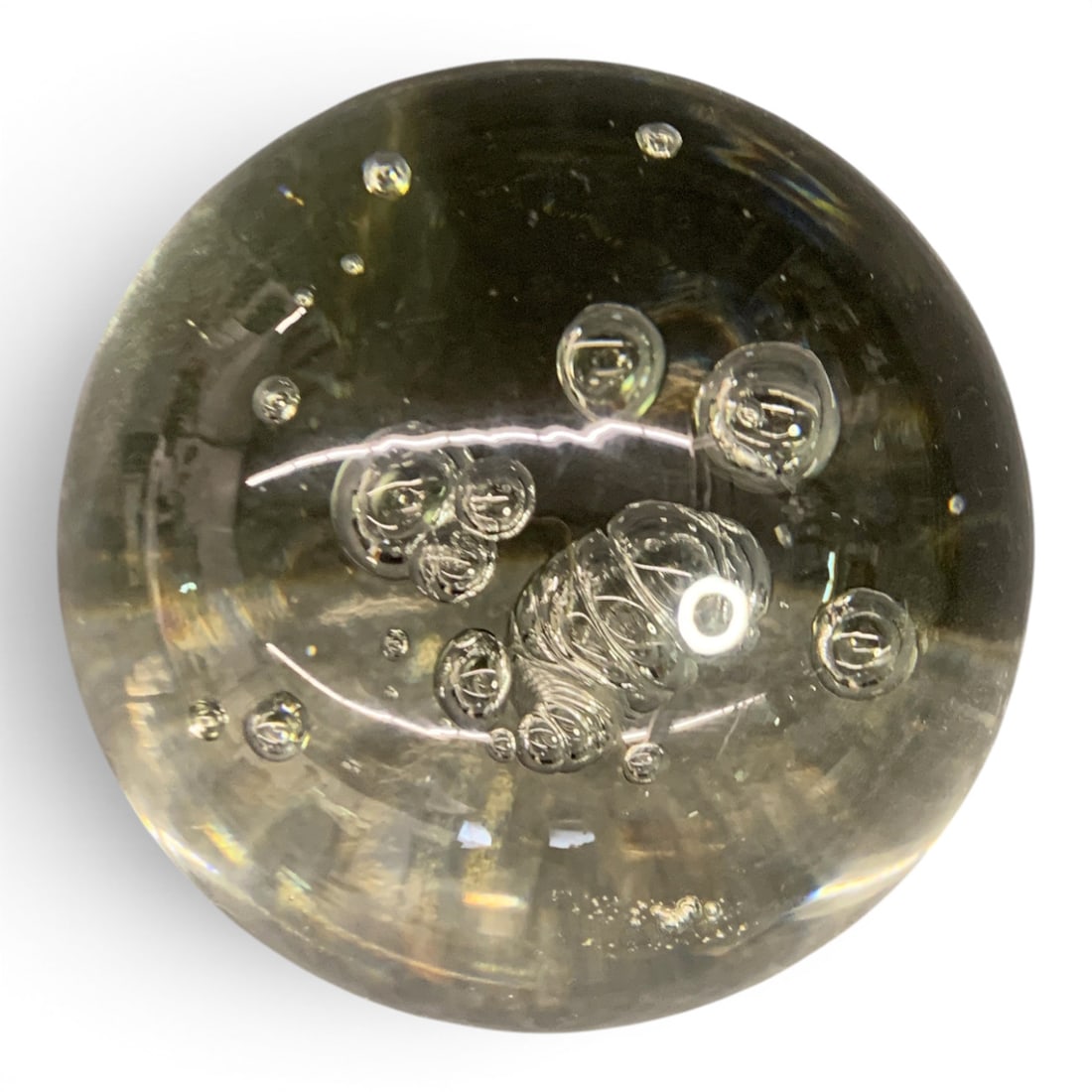 Clear Glass Bubble Paperweight - 3