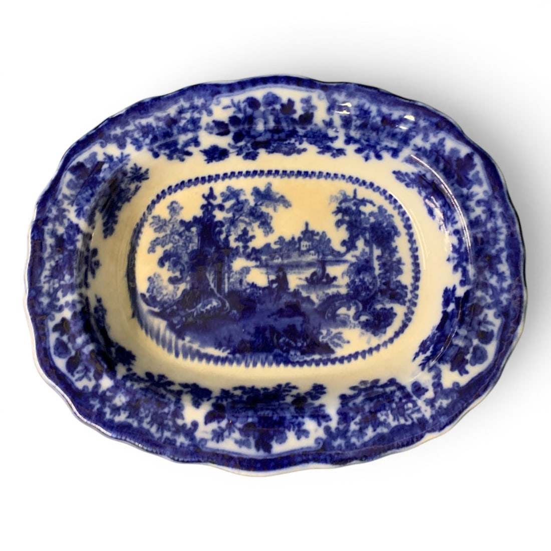 Antique Flow Blue Porcelain Dish (1 of 9)