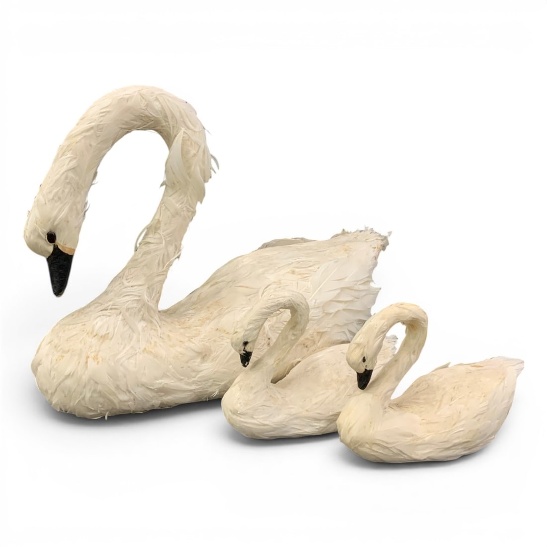 3 Feathered Swan Sculptures (1 of 7)