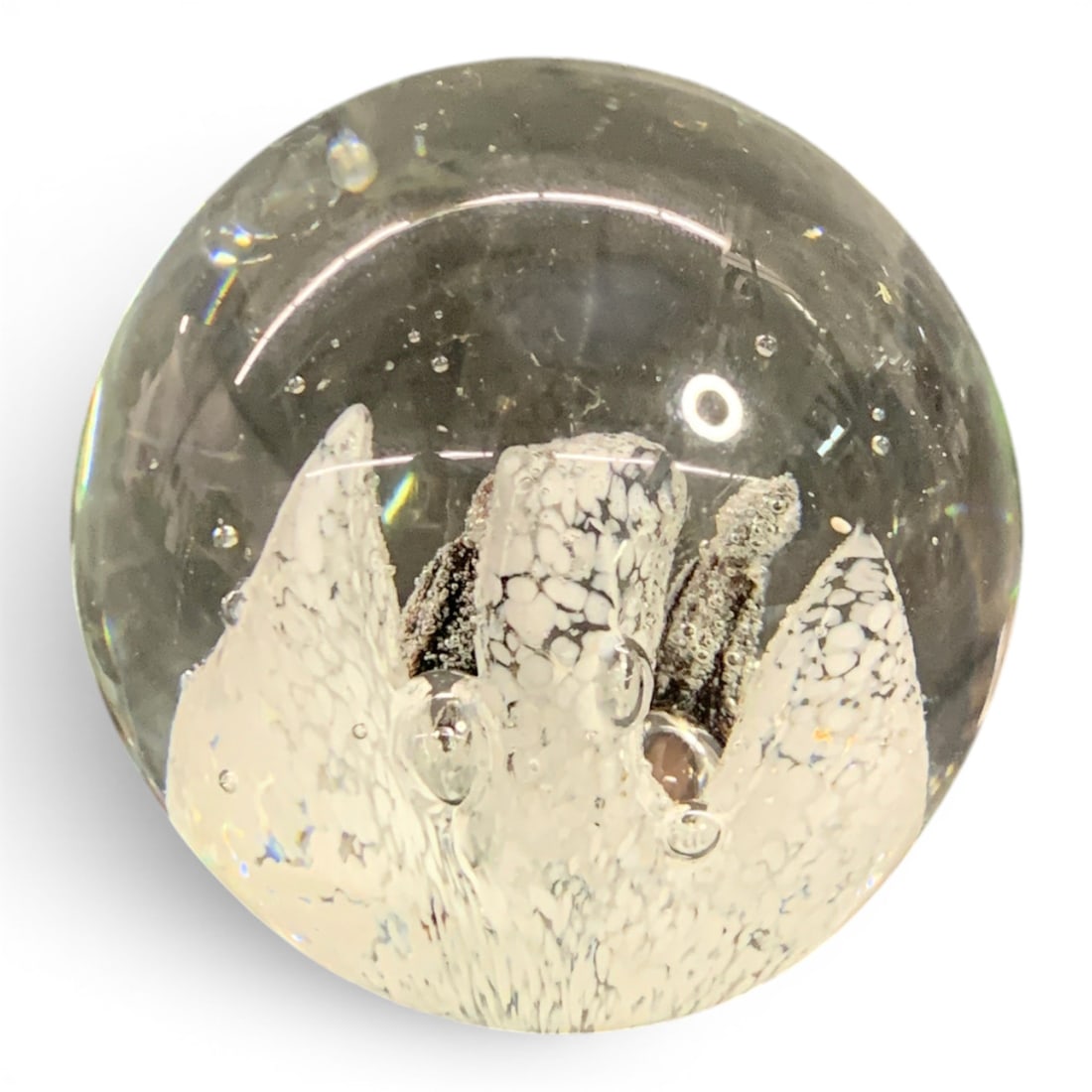 Clear Glass Penguin Paperweight (1 of 2)