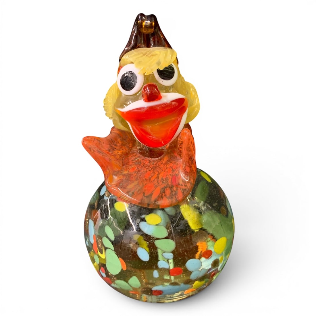 Vintage Murano Art Glass Clown Figurine: Vintage Murano Art Glass Clown Figurine 6" Tall