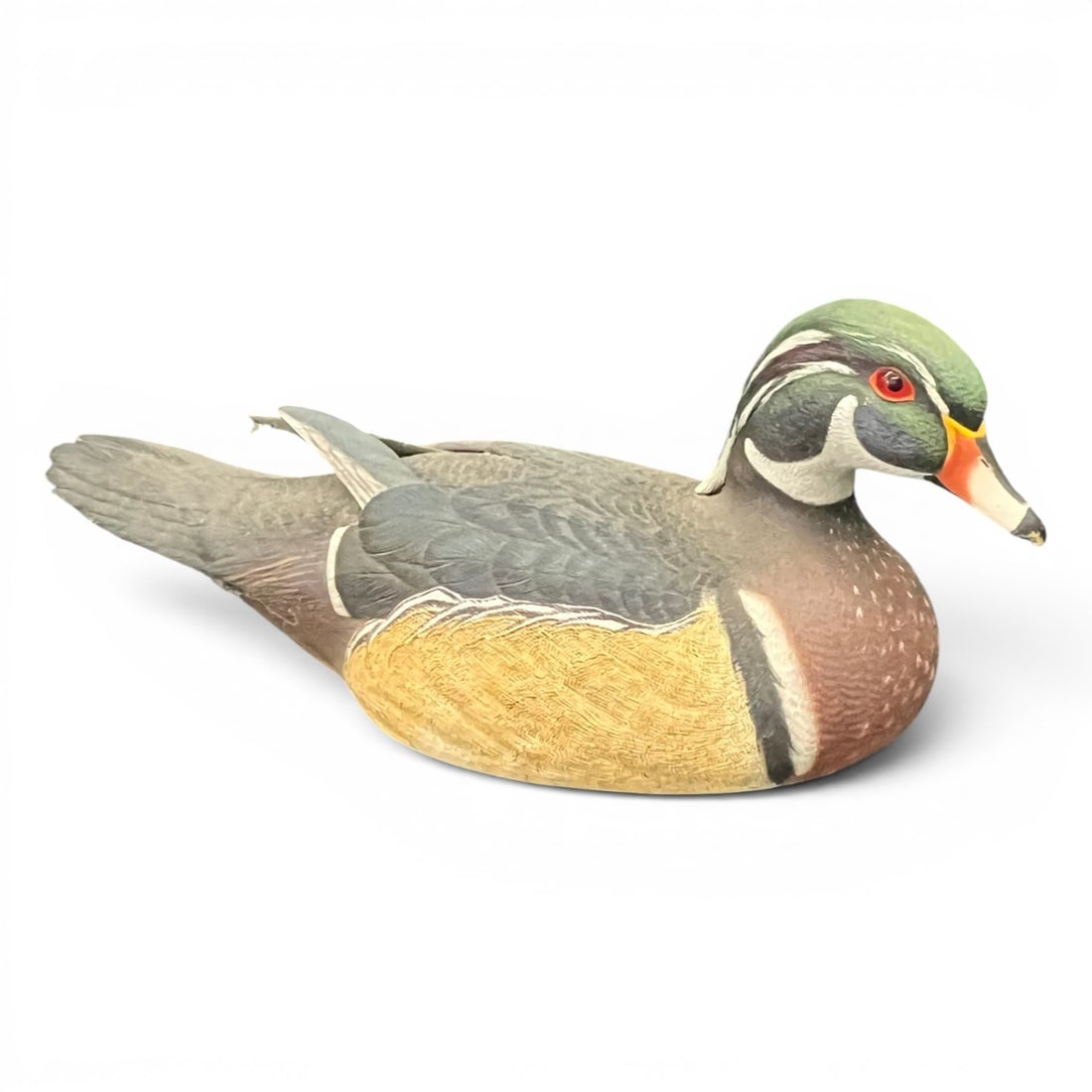 Vintage Wooden Duck Decoy: Vintage Wooden Duck Decoy Marked On Bottom: By The Grace Of God And The Hands Of Ralph L. Legaux 4/8913 1/2" Long