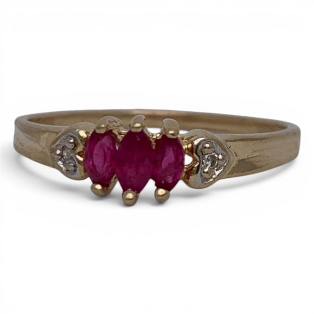 14k Yellow Gold Ruby & Diamond Ring (1 of 6)