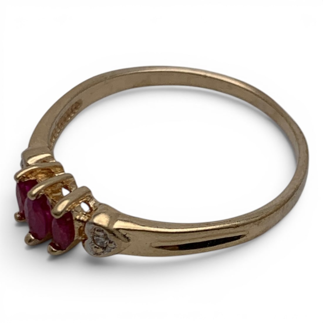 14k Yellow Gold Ruby & Diamond Ring - 5