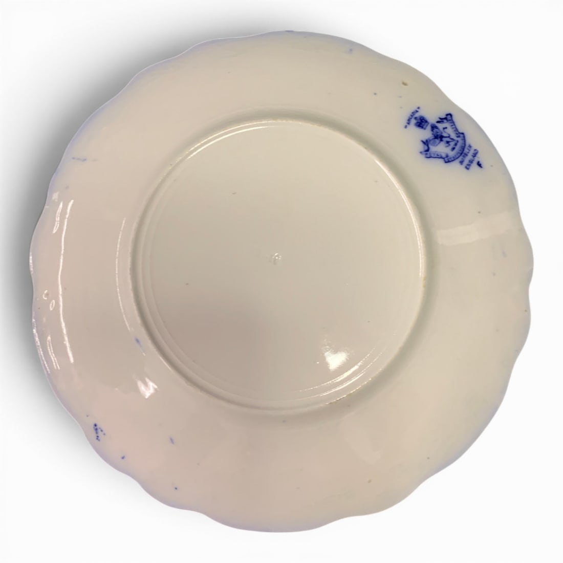 19th Century Arcadia Pattern Flow Blue Plate - 4