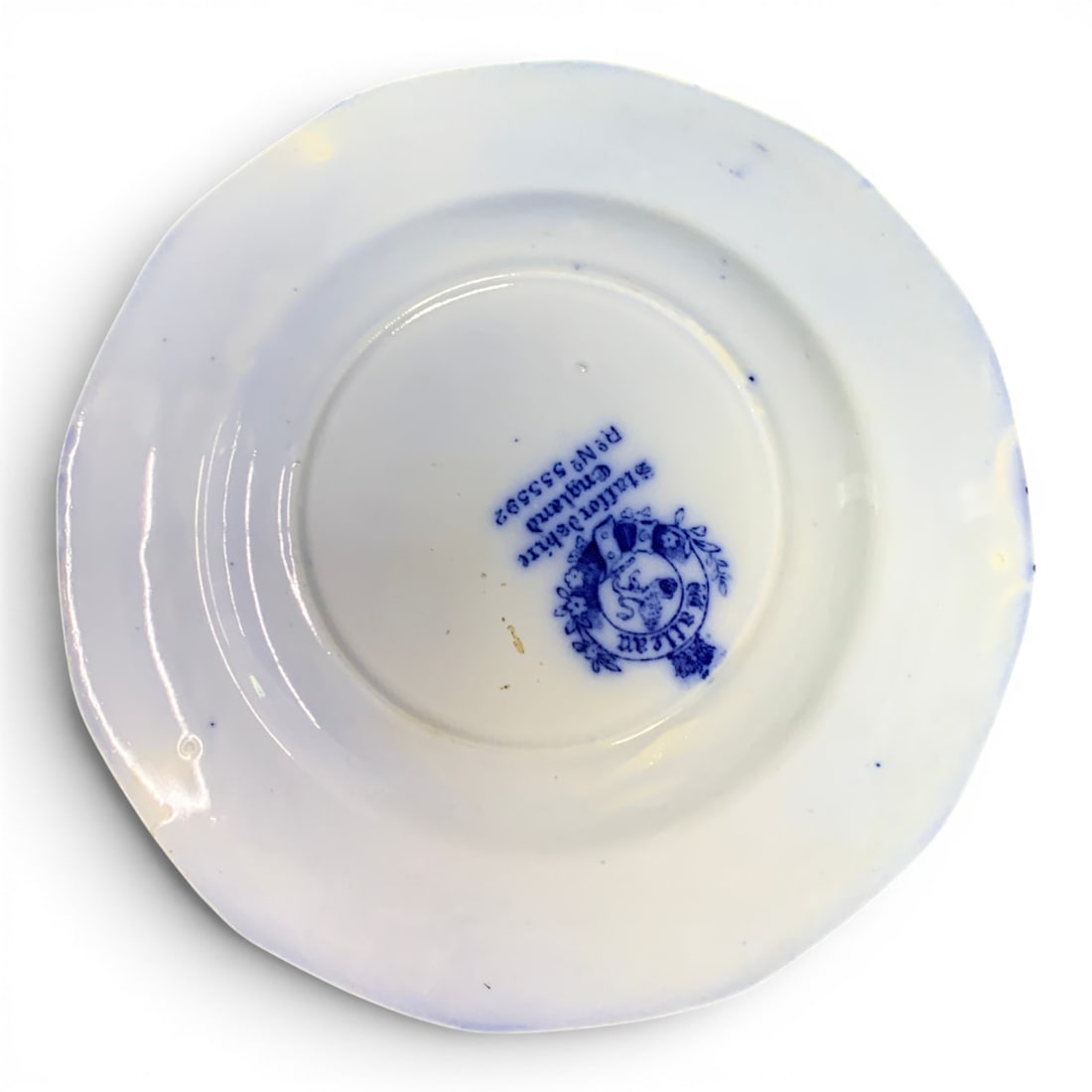 Antique Watteau Pattern Flow Blue Plate - 3