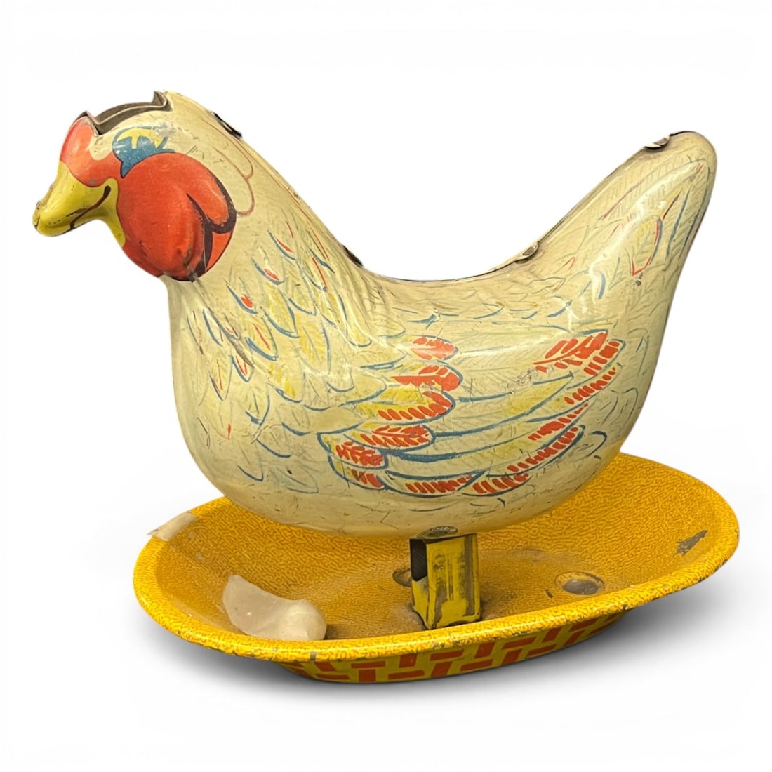Vintage Wyandotte Tin Egg-laying Chicken Toy (1 of 6)