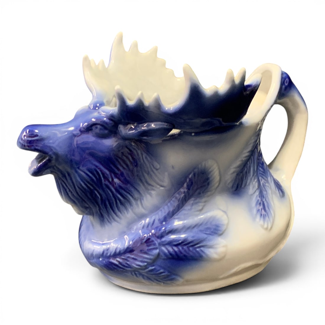 Vintage Flow Blue Moose Creamer Pitcher (1 of 7)