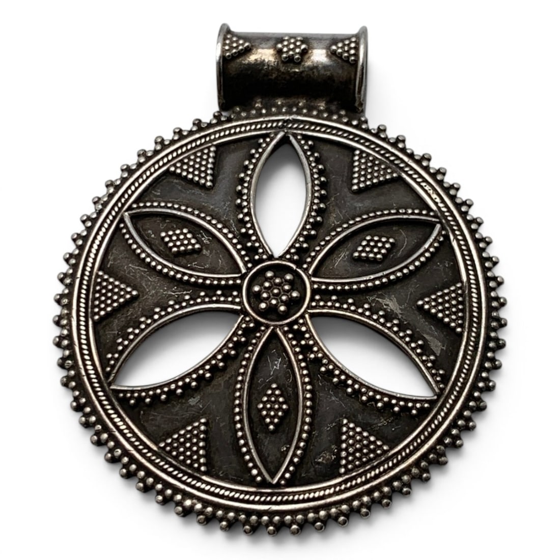 Sterling Silver Open Work Pendant - 4