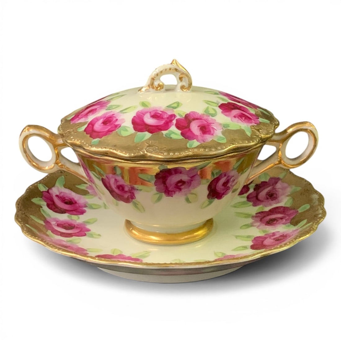 Vintage Hand Painted Tea Cup & Saucer Set (1 of 8)