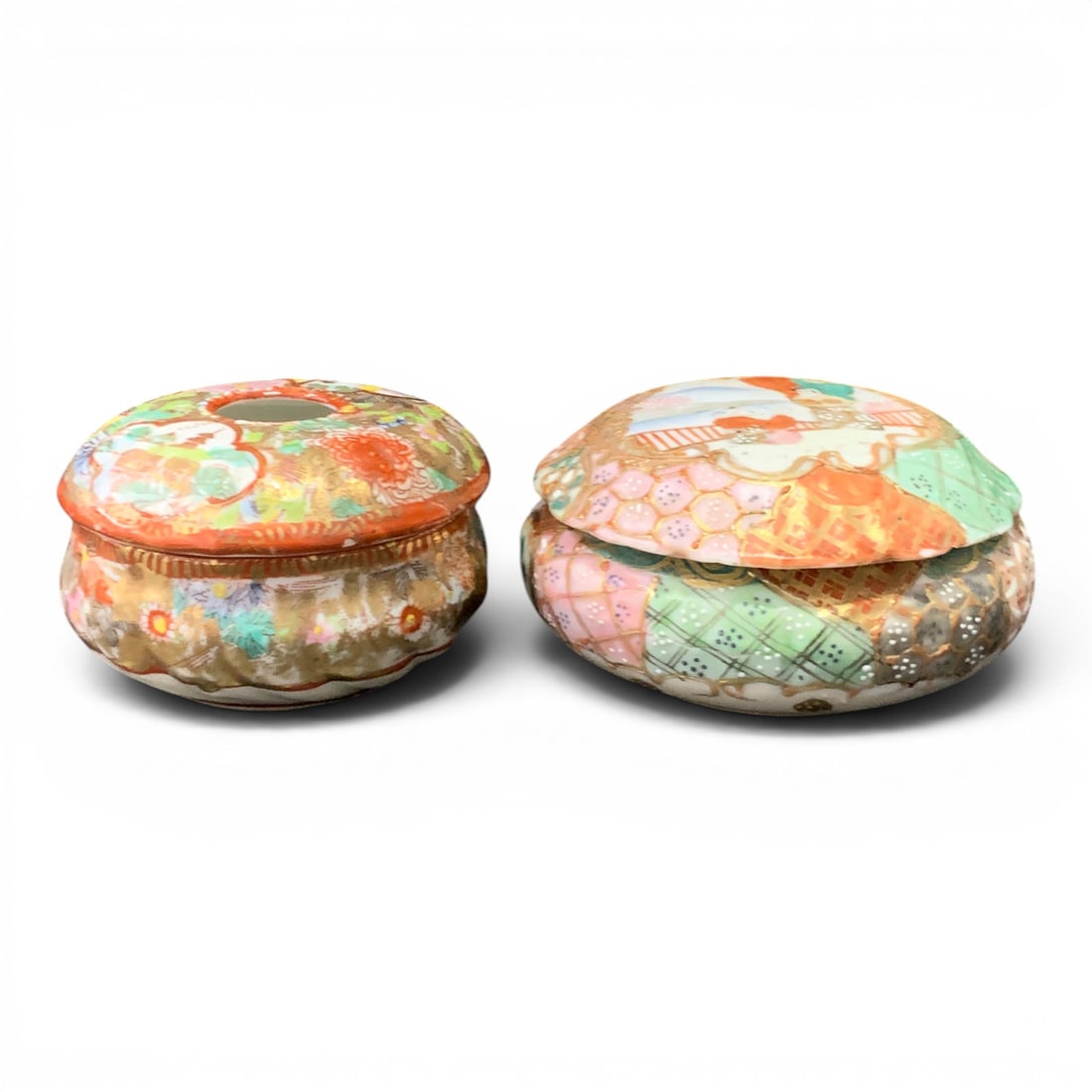 2 Hand Painted Japanese Lidded Containers (1 of 5)