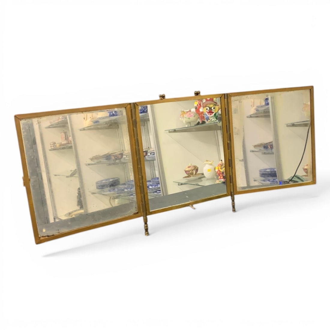 Vintage 3 Fold Mirror Screen - 4