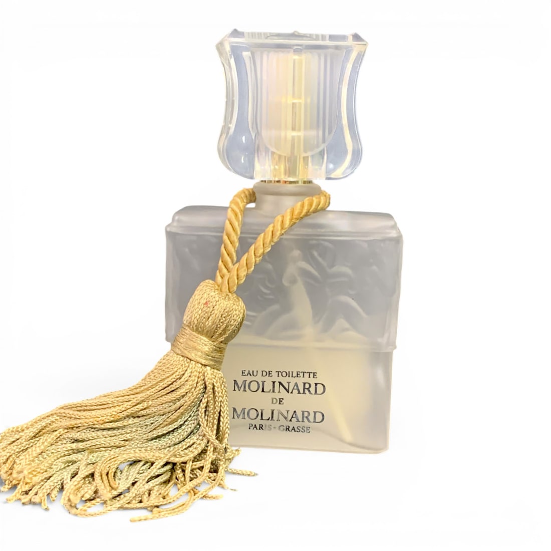 Molinard De Molinard Eau De Toilette Bottle: Molinard De Molinard Eau De Toilette Empty Bottle Featuring A Frosted "nudes" DesignMarked: Molinard De Molinard, Eau De Toilette, Paris Grasse5" Tall