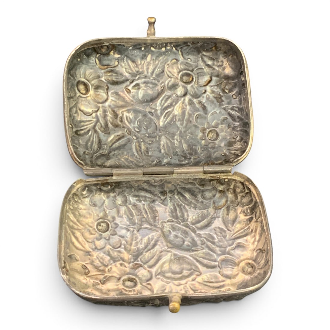 Silver Tone Soap Box - 9